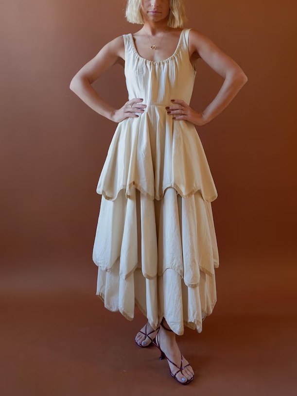 The Millie Dress in Natural