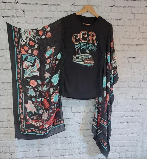 Black CCR Creedence Clearwater Revival Mix & Match Tee （No Patch）