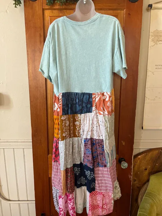 Nirvana patchwork maxi dress