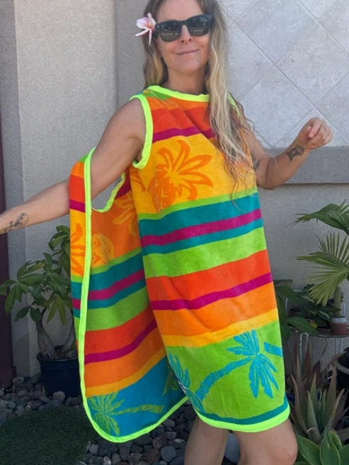 3 Arm Hole Wrap Dress ~ pineapple