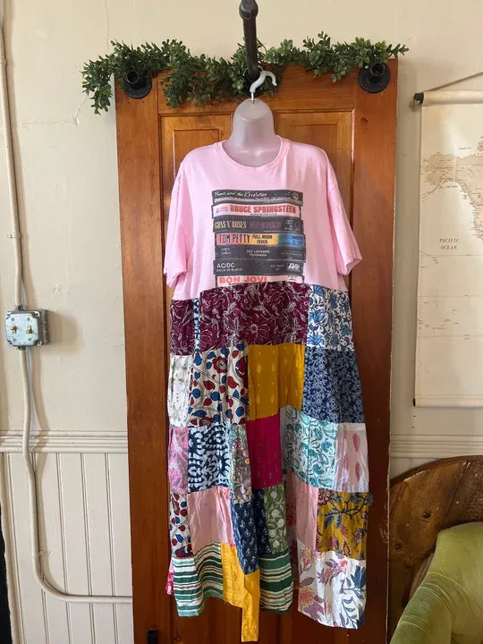 Playlist patchwork maxi dress