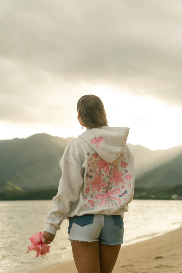 Boho Floral Graphic Hoodie