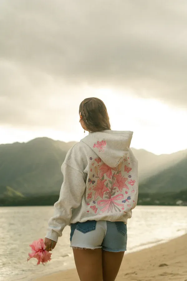 Boho Floral Graphic Hoodie