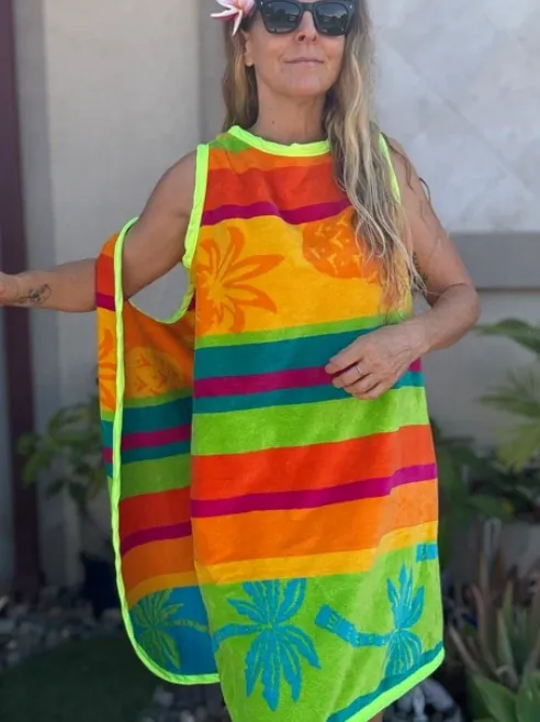 3 Arm Hole Wrap Dress ~ pineapple