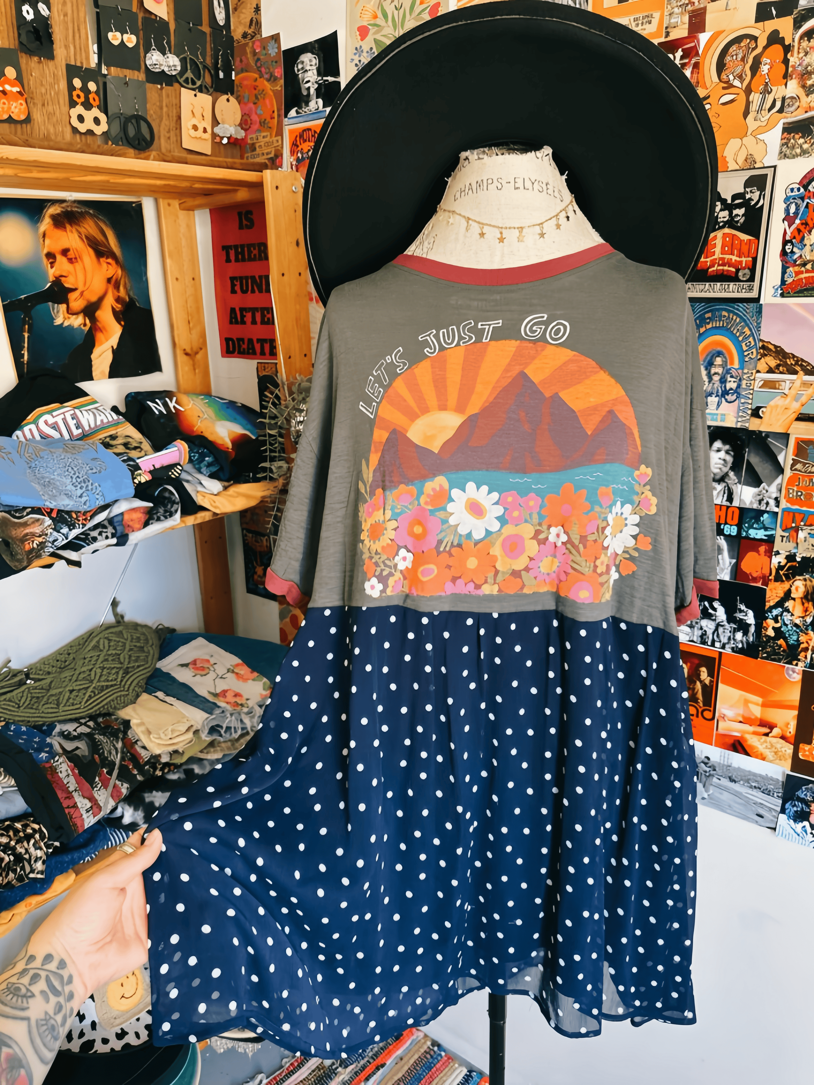 Let's Just Go Patchwork Maxi Dress