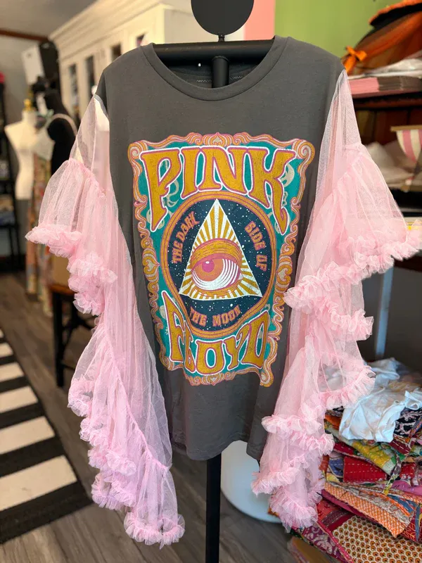 Pink Floyd Upcycled Rockstar Poncho