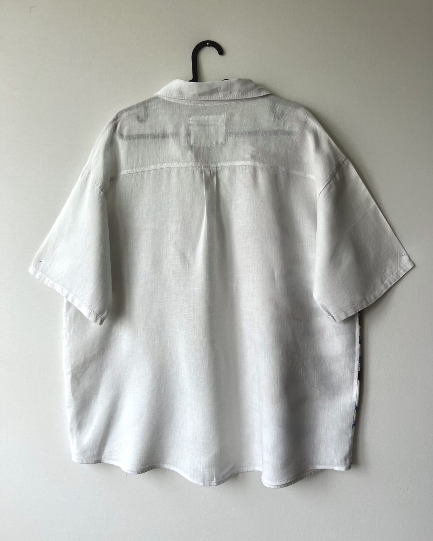Wizard Flying Graphic Cotton Linen Short Sleeve Shirt