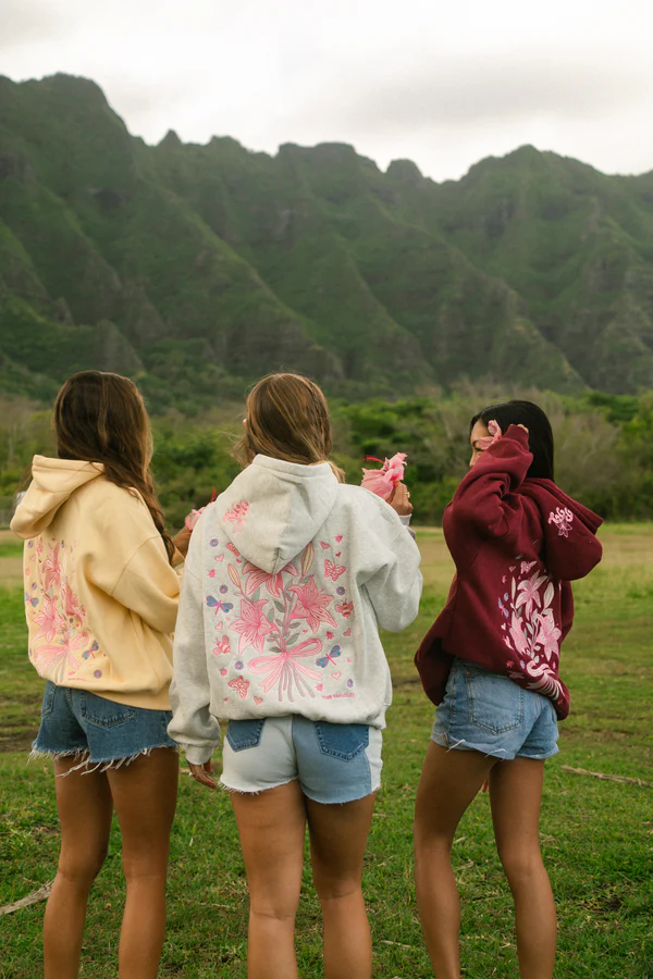Boho Floral Graphic Hoodie