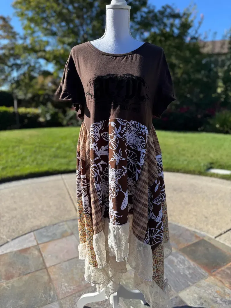 AC/DC Graphic Mix & Match Dress