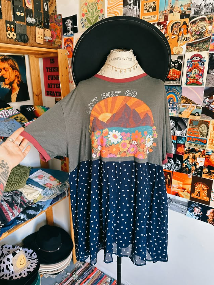 Let's Just Go Patchwork Maxi Dress