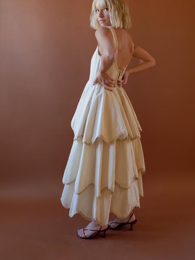 The Millie Dress in Natural