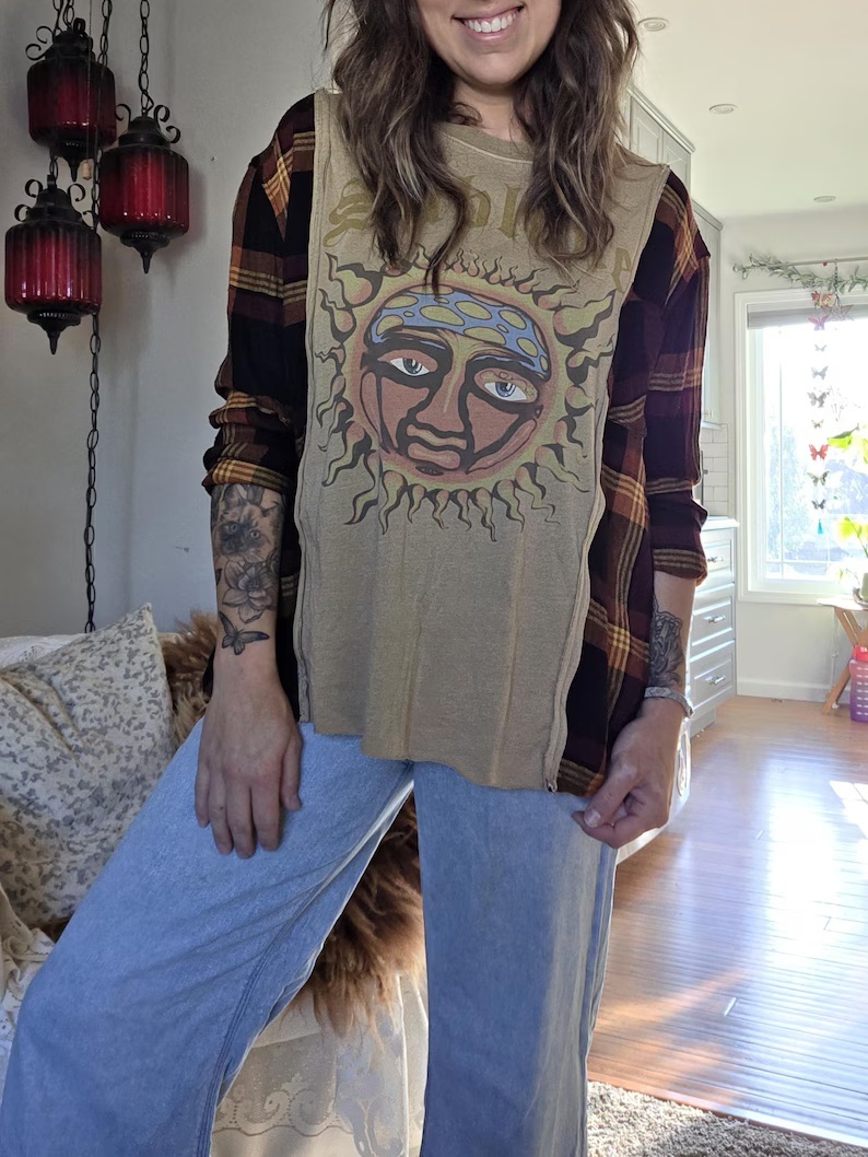 Sublime Spliced ​​plaid long sleeves