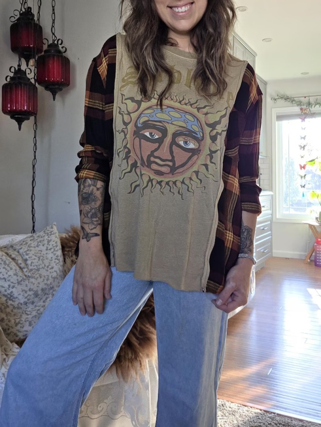 Sublime Spliced ​​plaid long sleeves