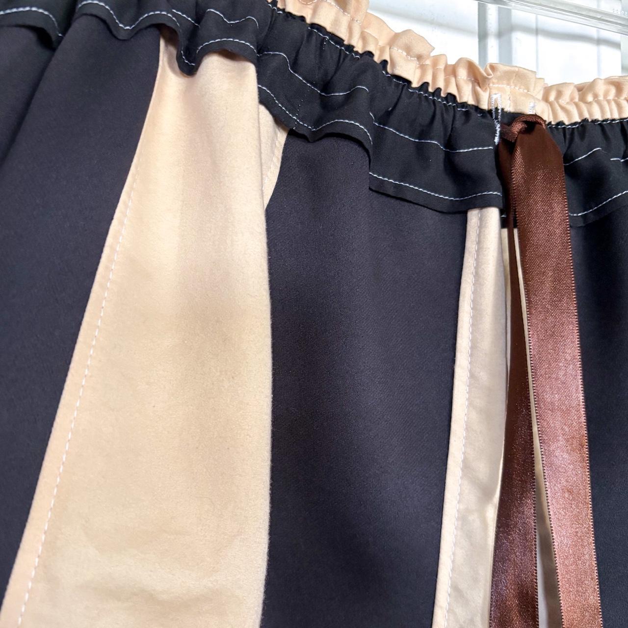 Women's Black and Cream Trousers