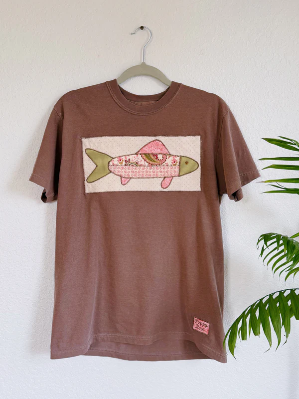 Brown and Pink Fish Tee