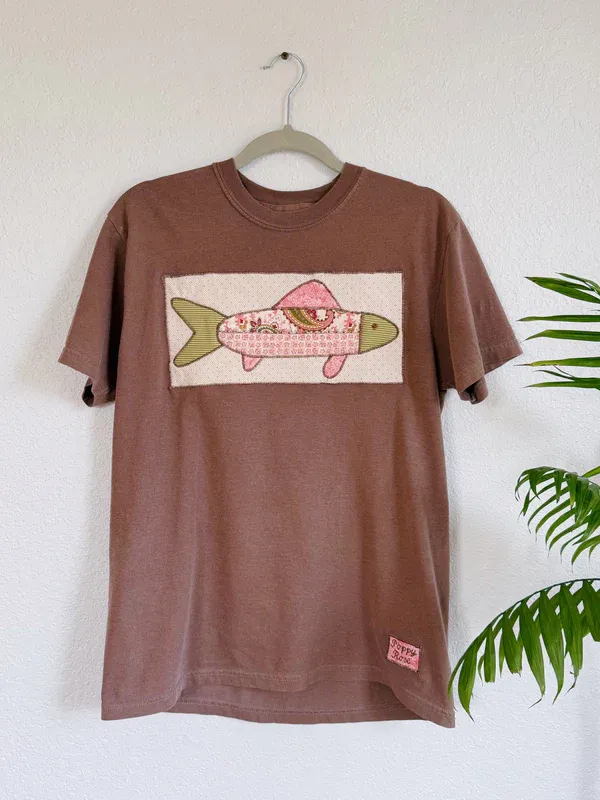 Brown and Pink Fish Tee
