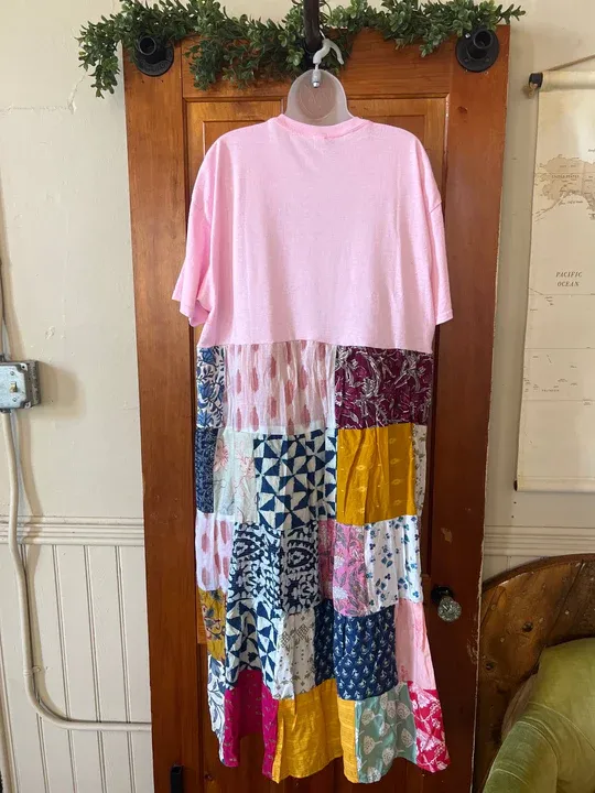 Playlist patchwork maxi dress