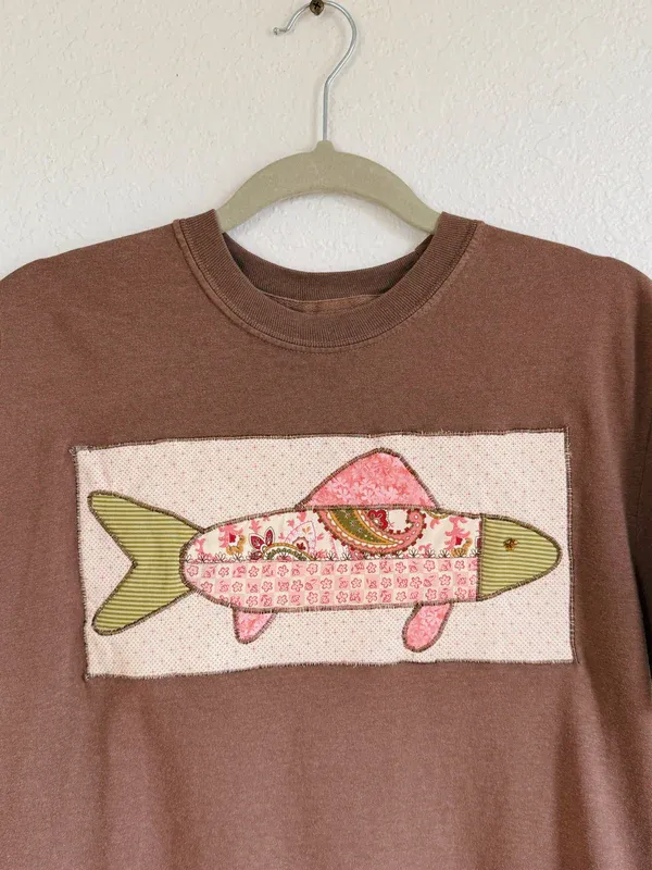Brown and Pink Fish Tee