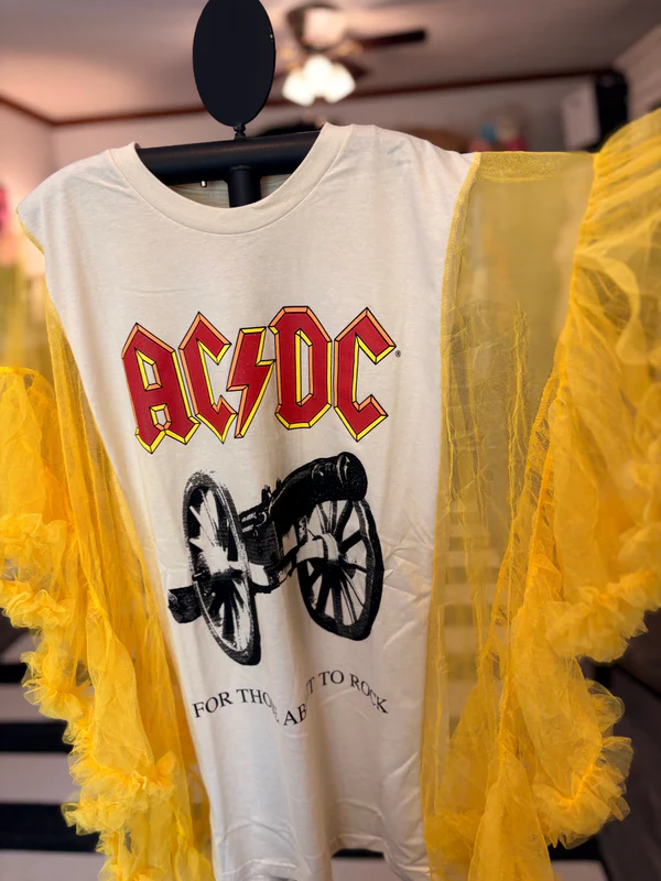 AC&DC Upcycled Rockstar Poncho