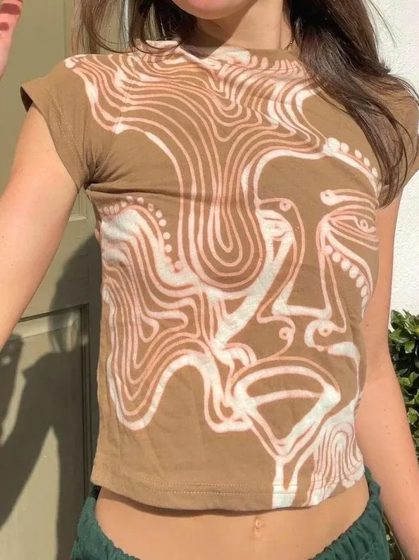 Psychedelic faces Graphic Tee