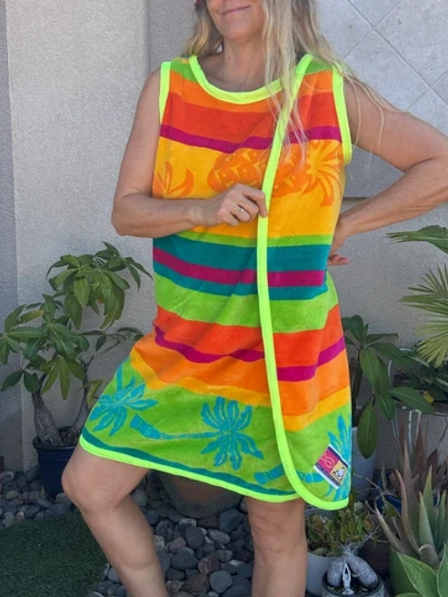 3 Arm Hole Wrap Dress ~ pineapple