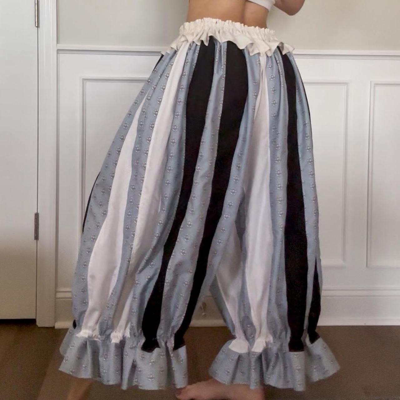 Women's Blue and Black Trousers