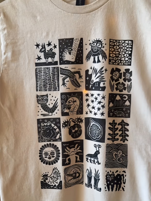Retro Block Print Nature Tee