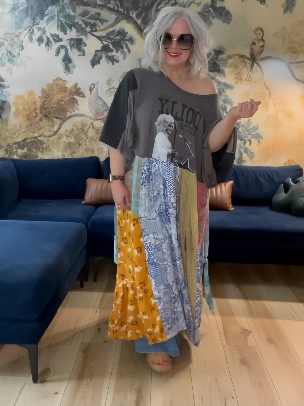 Dolly Parton Paneled Dress