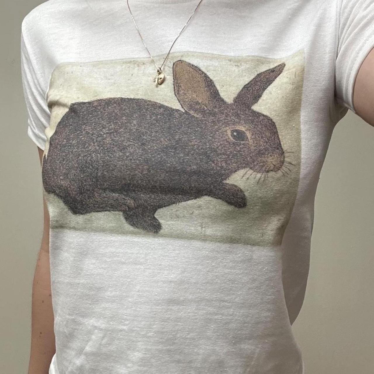 Women's White and Green Shirt