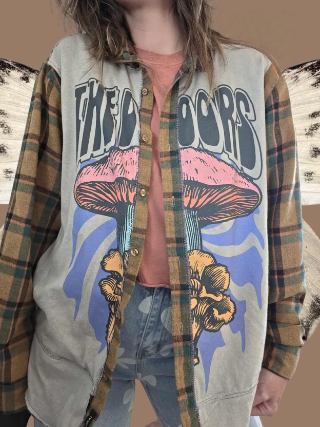 The Doors Flannel Button Up