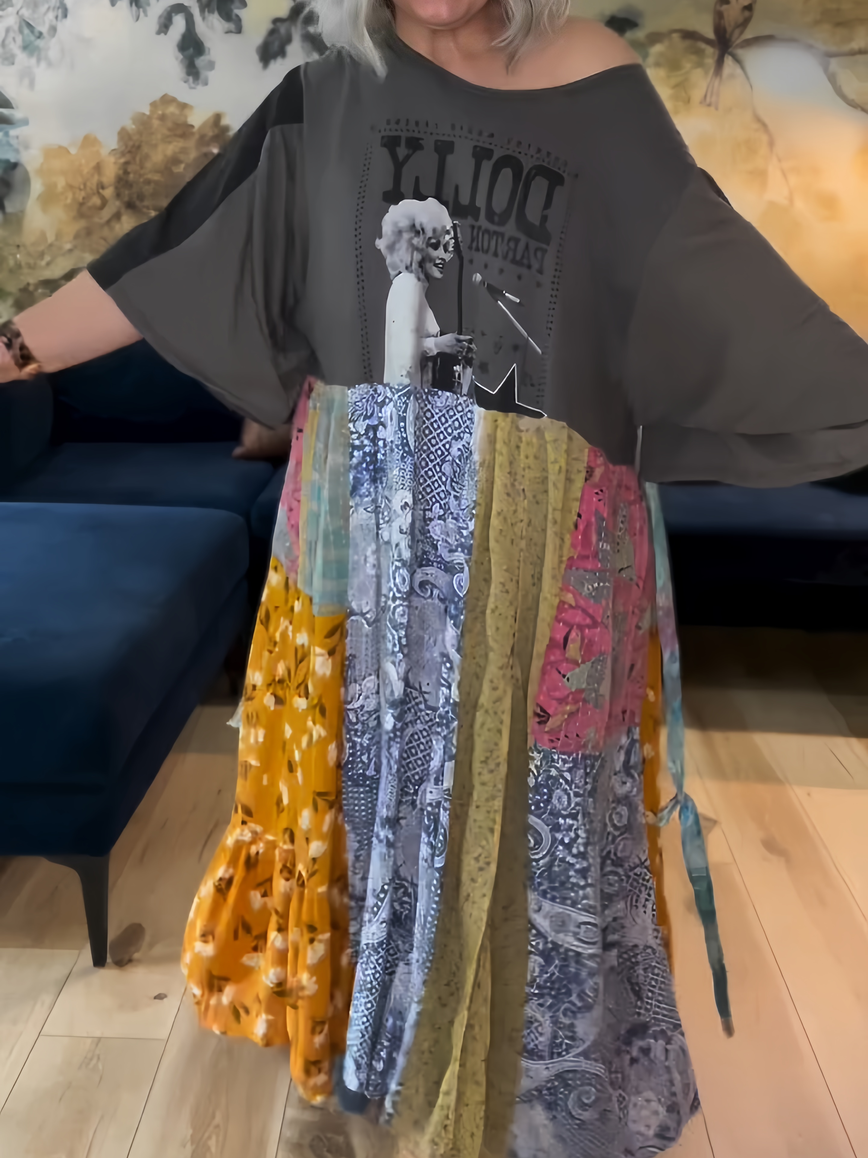 Dolly Parton Paneled Dress
