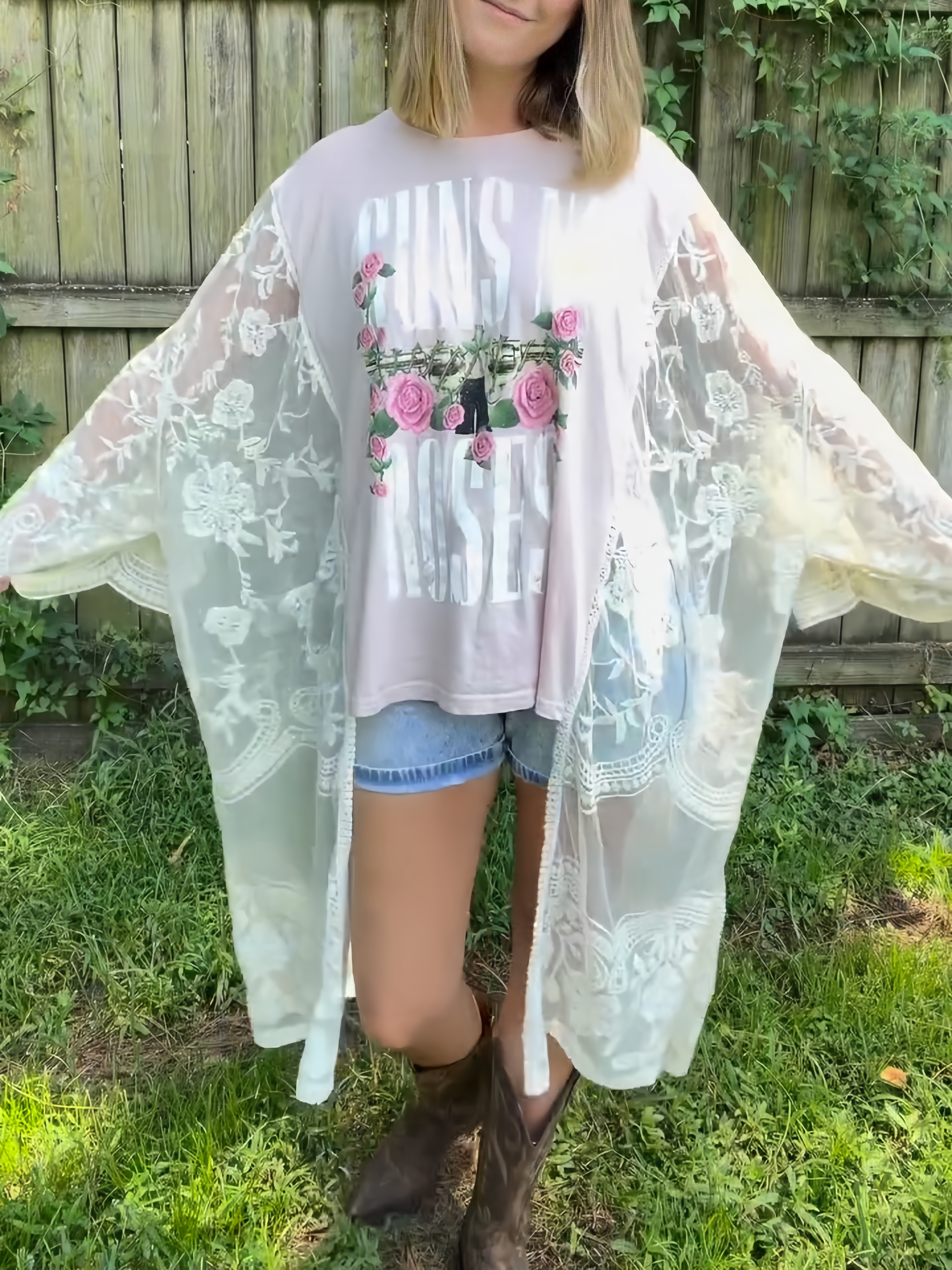 Pink Guns N' Roses Mix & Match Tee