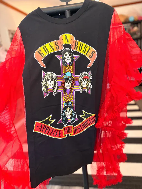 Guns and Roses Upcycled Rockstar Poncho