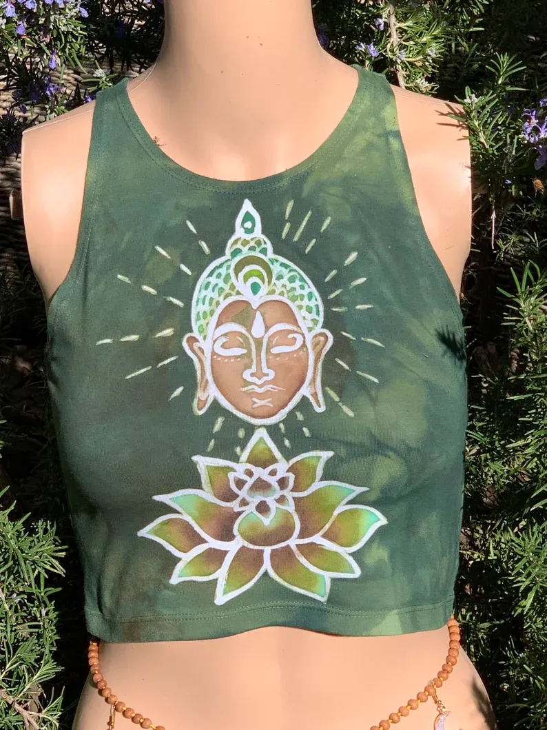 Peaceful Buddha Crop Top