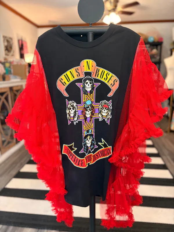 Guns and Roses Upcycled Rockstar Poncho