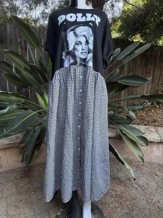 Dolly Parton Paneled Dress