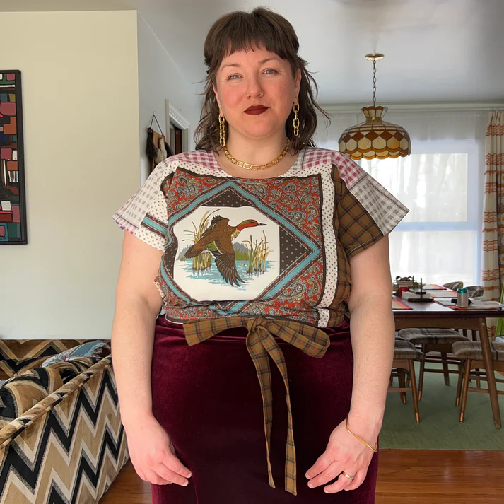 Green Winged Duck Wrap Top