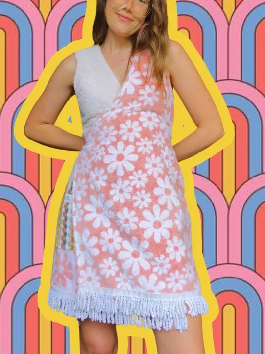 Hibiscus Wrap Towel Dress