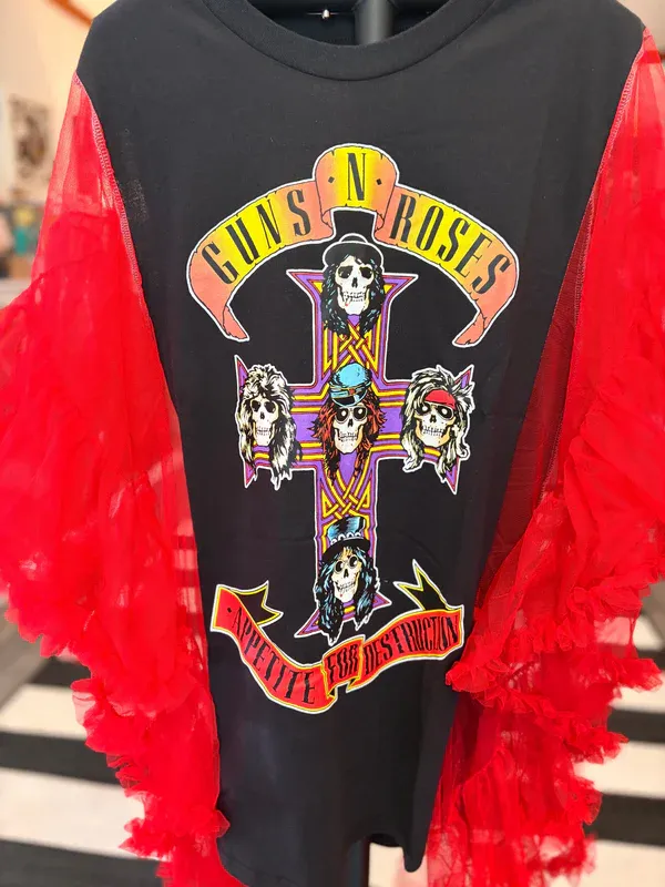 Guns and Roses Upcycled Rockstar Poncho