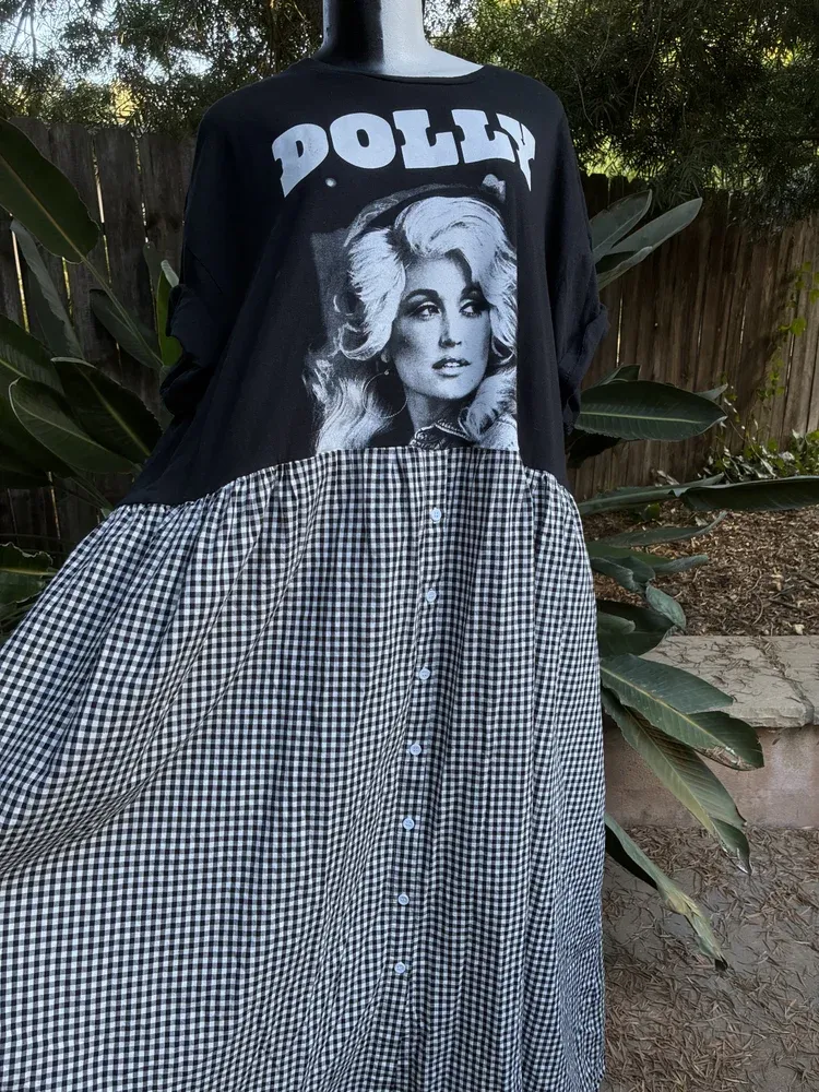 Dolly Parton Paneled Dress