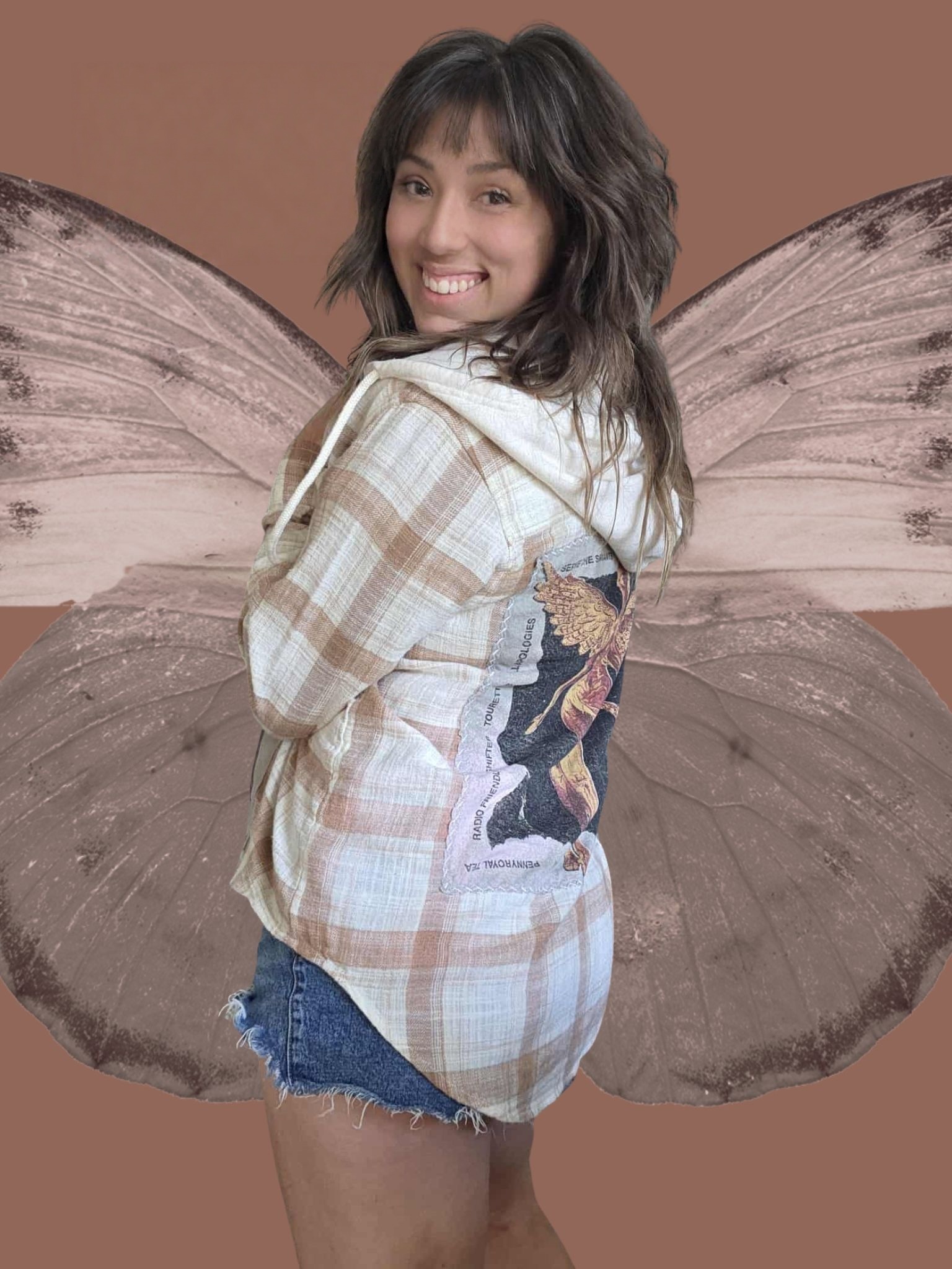 Vintage Nirvana Hooded Flannel Shirt