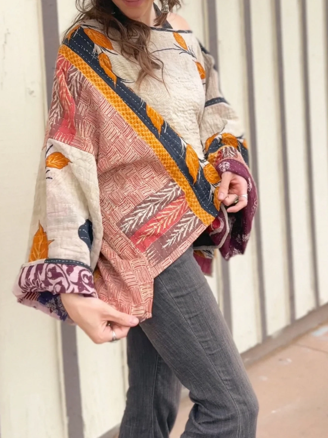 Moon Valley Kantha Pullover Top