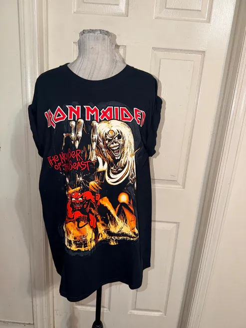 Iron Maiden Oversized Distressed Tee
