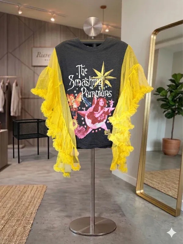 Smashing Pumpkins Upcycled Rockstar Poncho