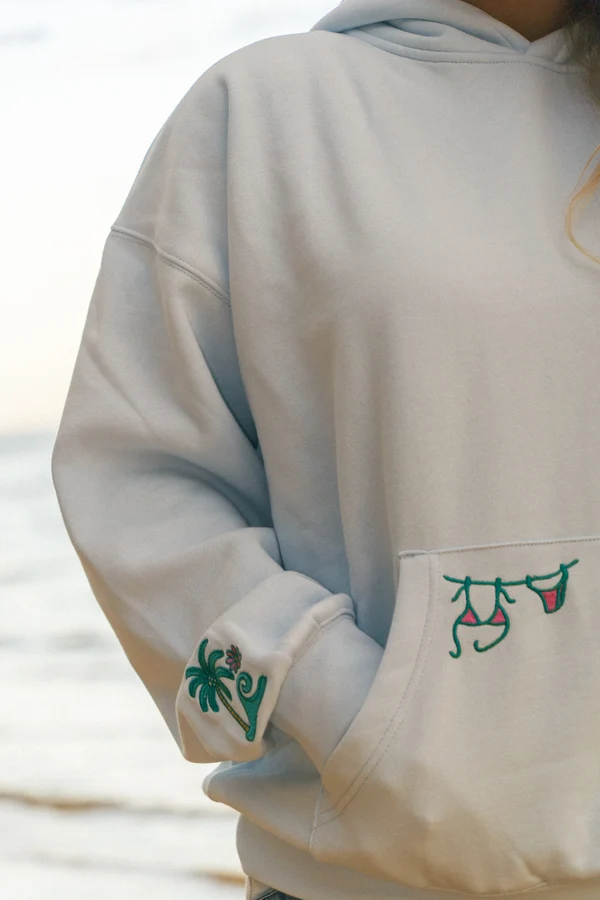 Tropical Beach Conch Shell Graphic Hoodie