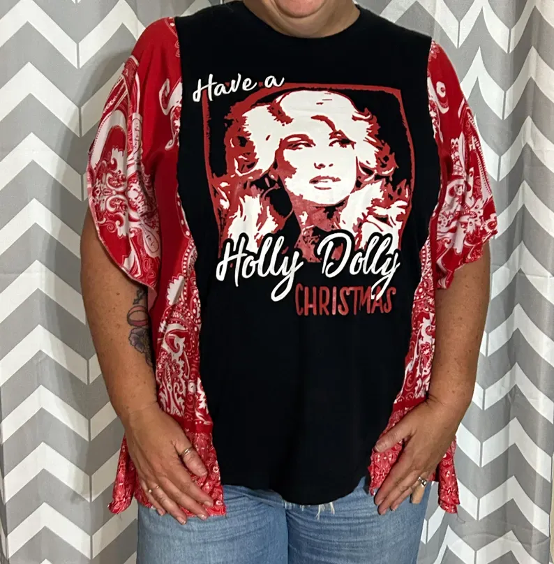 Holly Dolly Christmas Mix & Match Tee