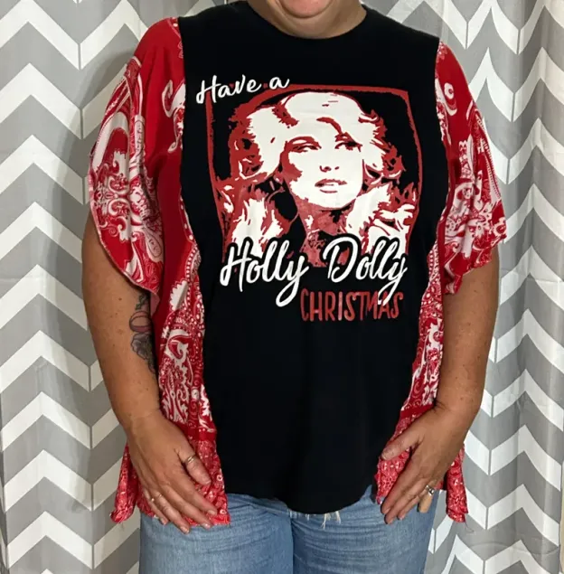 Holly Dolly Christmas Mix & Match Tee