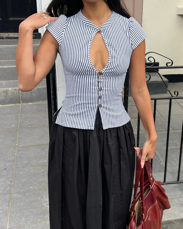 The Paulina Top in Stripe