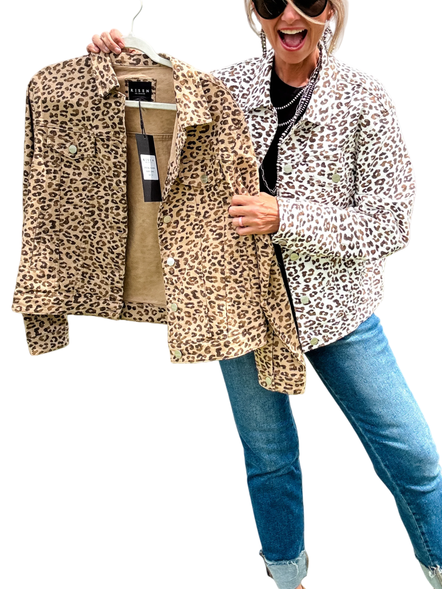 Leopard Denim Jacket: Unleash Your Wild Side​