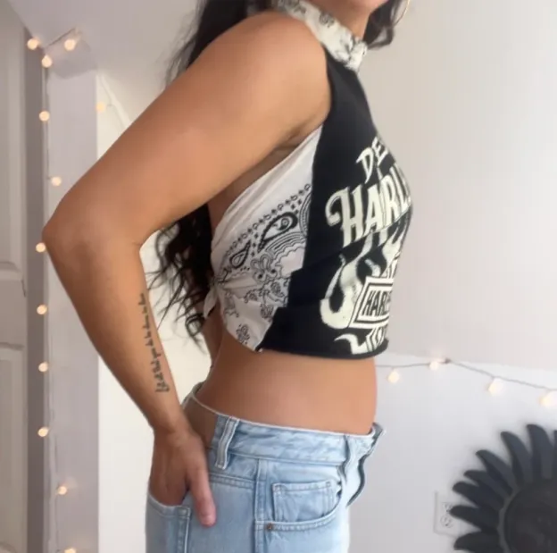 Harley Davidson Flame Halter Top